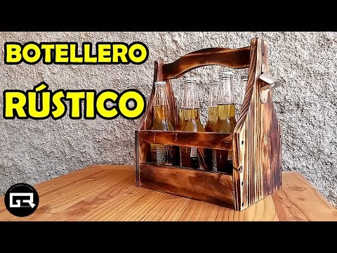BOTELLERO CON PALETS (MADERA RECICLADA) / PALLET WOOD BEER CADDY