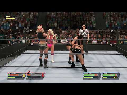 WWE 2K22 - Lacy Evans and Stacy Keibler vs Mandy Rose and Chyna || WWE 2K22 Online Tag Team Match
