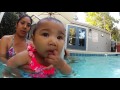 Baby Friends First Time In Pool Together With GoPro
