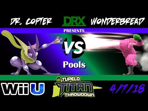 TTT2 - Pools - Dr.Copter (Greninja) vs WonderBread (Lil Mac) - Smash 4 - Wii U