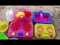 satisfying miniature kitchen washing cooking play toys velcro cutting pruit ASMR video