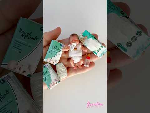 Tiny Baby Doll with Mini Diapers! Realistic Newborn Silicone Baby | Miniature Baby Items