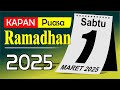 Puasa Ramadhan 2025 Jatuh Pada Tanggal 1 Ramadhan 1446 H Jadwal Puasa Kalender 2025