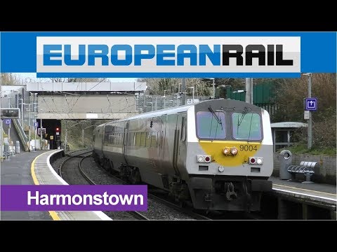 Irish Rail Enterprise Train 201 loco 228 + De Dietrich 9004 passes Harmonstown Station