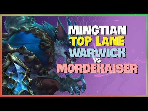 Rank 1 Warwick : He is CRUSHING the CN Super Server Mordekaiser with DEVASTATING Damage