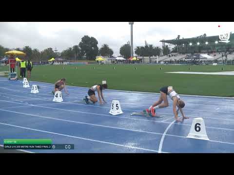 Girls U15 200m Timed Final 2: 2021 Commonwealth Bank State Track and Field Championships // LAVicTV