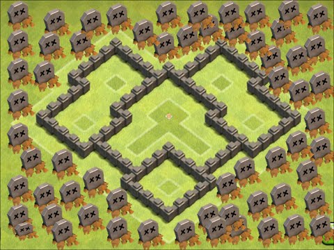 [Clash of clans]le meilleur village défensif HDV 4