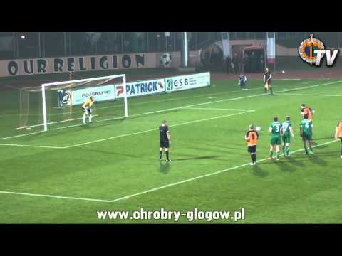 Najlepsze sytuacje Chrobrego z meczu z Wartą Poznań (0:0)