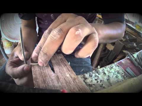 How to cut a mother of pearl inlay