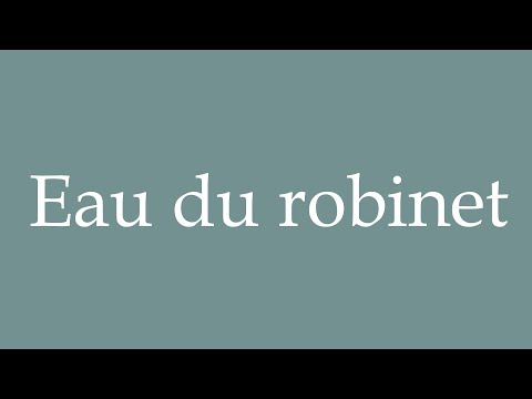 How to Pronounce ''Eau du robinet'' (Tap water) Correctly in French