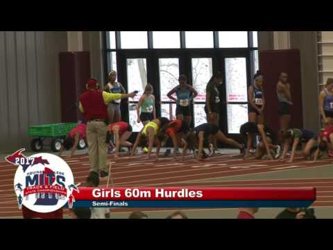MITS 2017 Girls 60m Hurdle Semi-Finals Heat 2