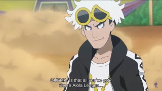 Download lagu Guzma easily defeats Kommo-o Pokemon Sun and Moon Episode 129 English Dub Clip mp3
