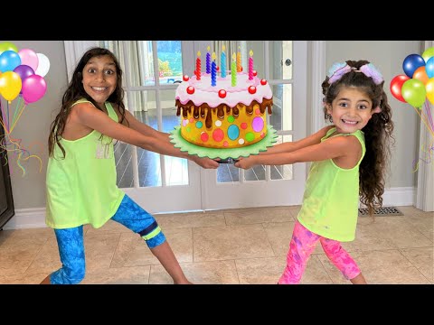 Deema and Sally  prepared a happy birthday cake for Heidi