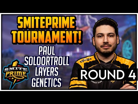 SMITEPRIME TOURNAMENT ROUND 4! Anhur ft. Paul, Layers, Genetics, and SoloOrTroll!