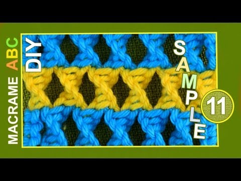 Macrame ABC pattern sample 17