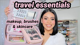 Travel bag essentials ✈️✨ Makeup, Brushes & Skincare Favorites