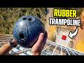 Bowling Ball Vs World S Bounciest Trampoline From 45m