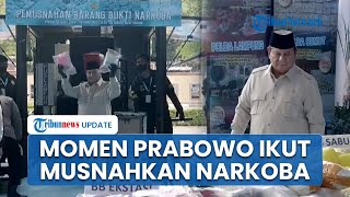 Momen Prabowo Pimpin Pemusnahan 214,84 Ton Narkoba Hasil Sitaan Polri, Didampingi Kapolri Sigit