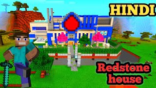 Modern Redstone Mansion Gameplay And Download in Minecraft | Minecraft Hindi | Minecraft House
