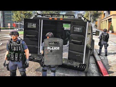 Playing GTA 5 As A POLICE OFFICER SWATl| GTA 5 Mod| 4K