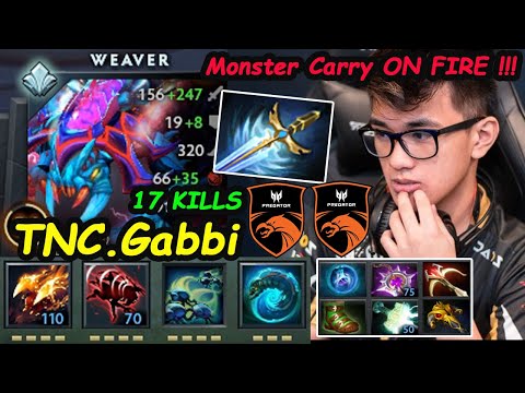 TNC Gabbi Weaver Monster Carry Falcon Blade Build First Item Insane Damage Dota 2 pro Gameplay