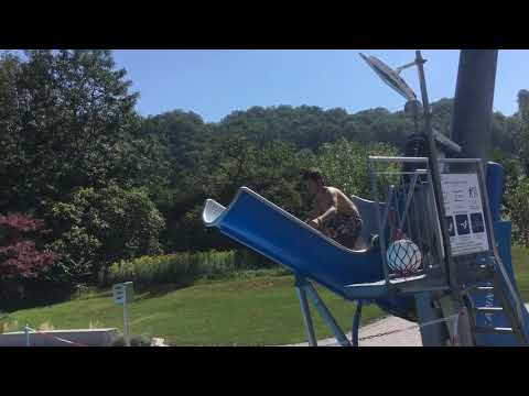 take a shot in the cannonball watercanon at Kradolf, Switzerland