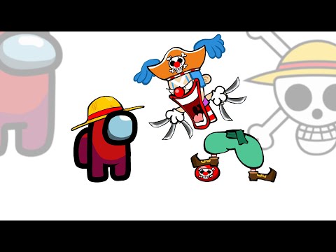 Mini Crewmate Kills ONE PIECE Characters | Among Us