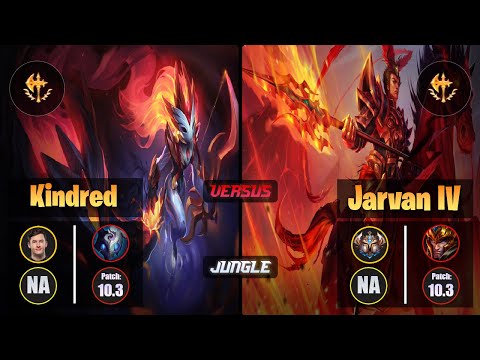Svenskeren KINDRED (Jungle) [Conqueror] VS JARVAN IV - Challenger NA Patch 10.3