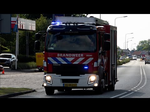 P1, Brandweer Dokkum [TS 02-4232] naar berm-/bosschagebrand Hantumerwei Aalsum