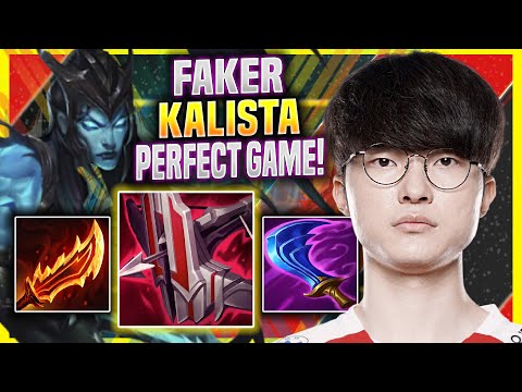 FAKER PERFECT GAME WITH KALISTA! - T1 Faker Plays Kalista ADC vs Ezreal! | Season 11