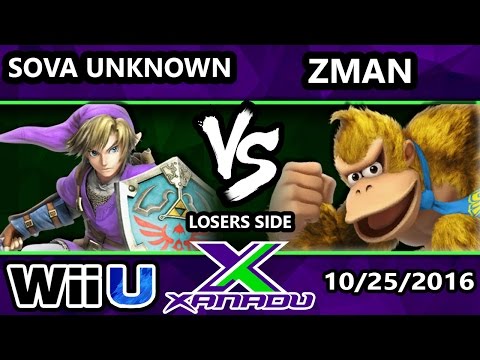 S@X 173 - Sova Unknown (Link) Vs. Zman (Donkey Kong) - SSB4 Losers Bracket - Smash for Wii U