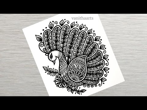 How to draw Mandala for Beginners Peacock mandala art peacock drawing stepbystep doodle art
