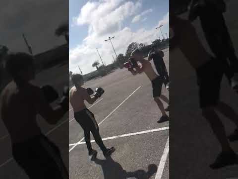Boxing at the mall after school