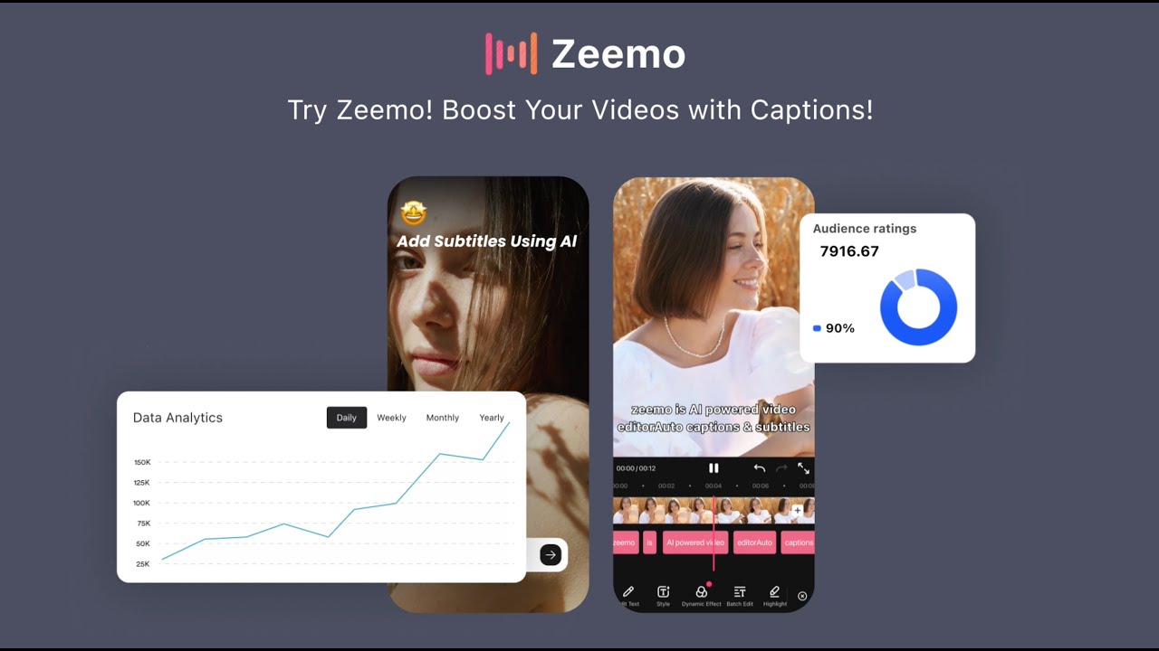 Zeemo - Auto-generate and translate captions for your videos in a few clicks.