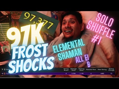 ELEMENTAL SHAMAN PVP 97K FROST SHOCKS 100K LIGHTNING BOLTS | All Elements Build | Solo Shuffle |
