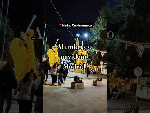 Este es el alumbrado navideño en Madrid Cundinamarca ❤️💯🎄#navidad #decoracion #cundinamarca