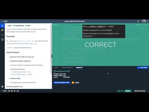 Adjacent Elements Product Javascript Code Signal