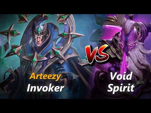 How to Invoker mid vs Void Spirit (feat. Arteezy) | First 10 minutes