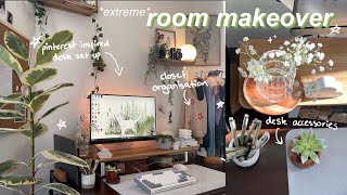 ROOM TRANSFORMATION! desk set up, makeup station, pinterest office decor & unboxing!