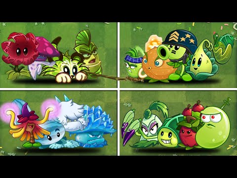 05 Team 04 plant M200 VS Team Zombie Level 20 - Who Will Win？- PvZ 2 Team Plant