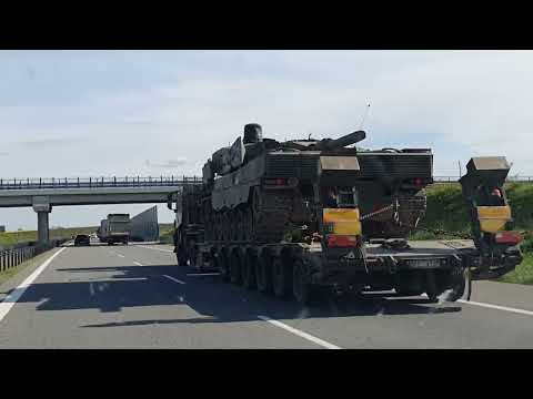Czołgi na autostradzie A1 - maj 2022