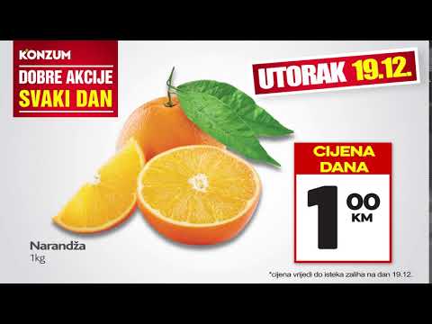 Dobre akcije svaki dan u Konzumu! 19.12.2017.