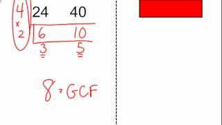 Finding the GCF using the &quot;Ladder&quot; Method
