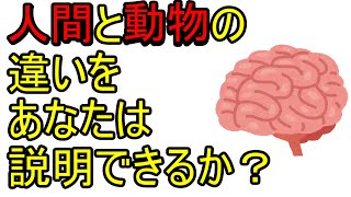 人間と動物の違いを説明できるか？