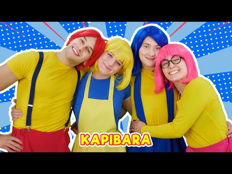 Paczka Brzdąców - Słodka Kapibara Pływa Lepiej niż Ryba! 🌴🎵- Piosenki dla dzieci