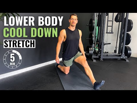 5 Min LOWER BODY COOL DOWN STRETCH ROUTINE | Follow Along