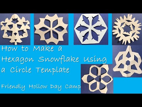 How To Make a Hexagon Snowflake Using A Circle Template