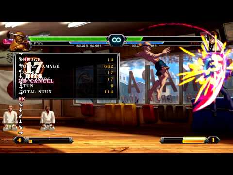 [KOFXIII] Hwa Jai - Corner escape into ambiguous uncrossup HD combo (992 damage - 2 meter)