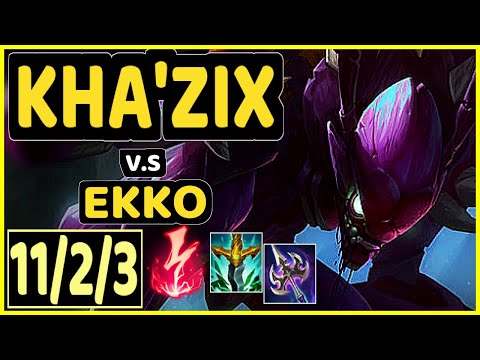 SELFMADE (KHA'ZIX) vs EKKO - 11/2/3 KDA JUNGLE GAMEPLAY - EUW Ranked GRANDMASTER