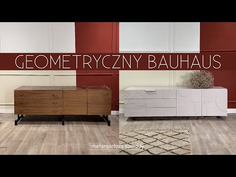 Starą komodę z meblościanki za 50 zł przerobiłem w stylu bauhaus - metamorfoza komody PRL
